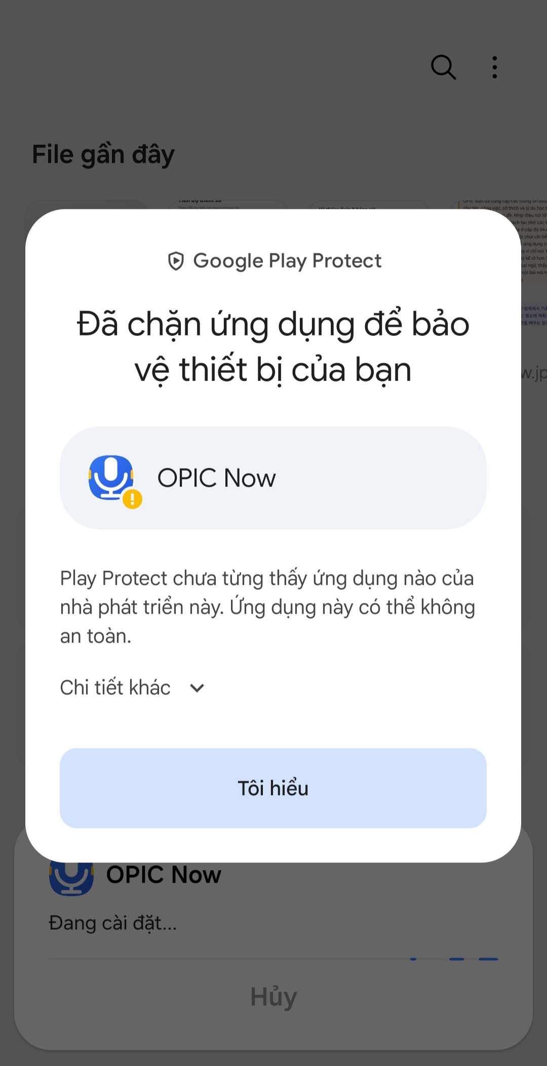 Bước tải file APK lên VirusTotal